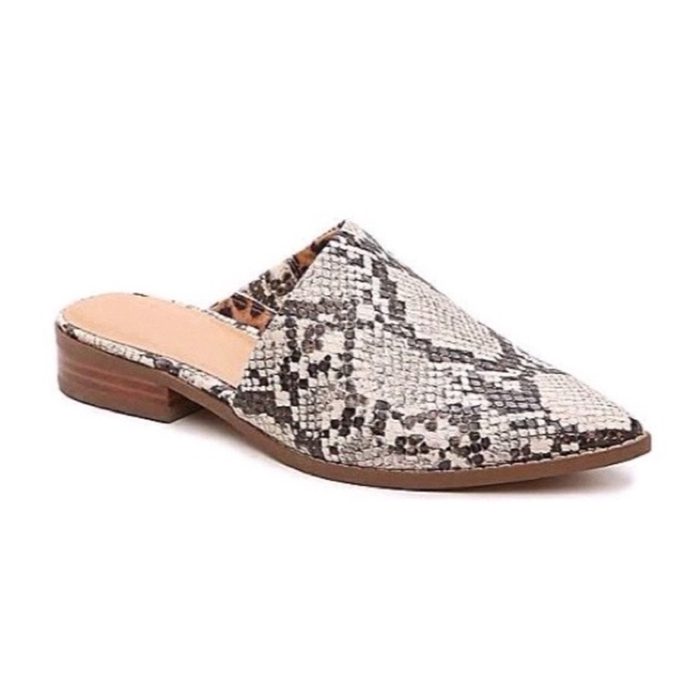 Crown Vintage Marcaria Snakeskin Patterned Mules NWOB Size 9
